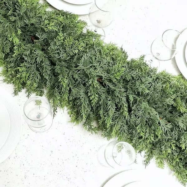 Artificial Cypress Leaf Christmas Garland (6 ft)