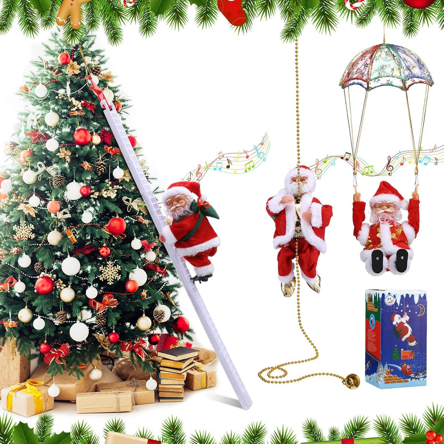 MagicClaus Santas by the Christmas tree