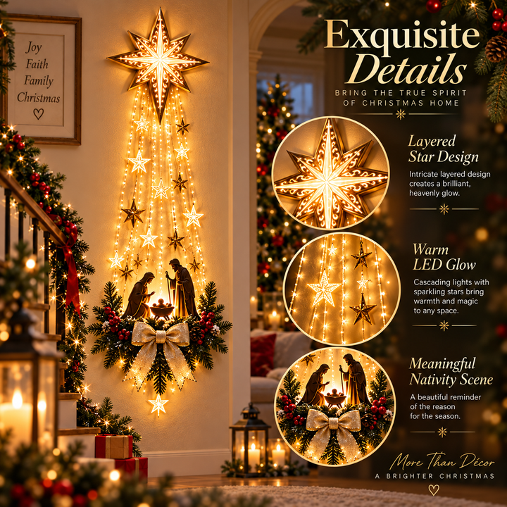 Bethlehem Star Nativity Wall Light
