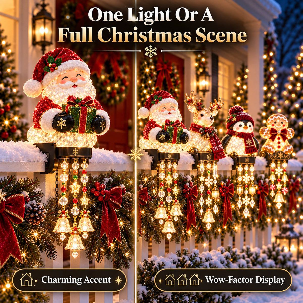 One light or a full Christmas scene
