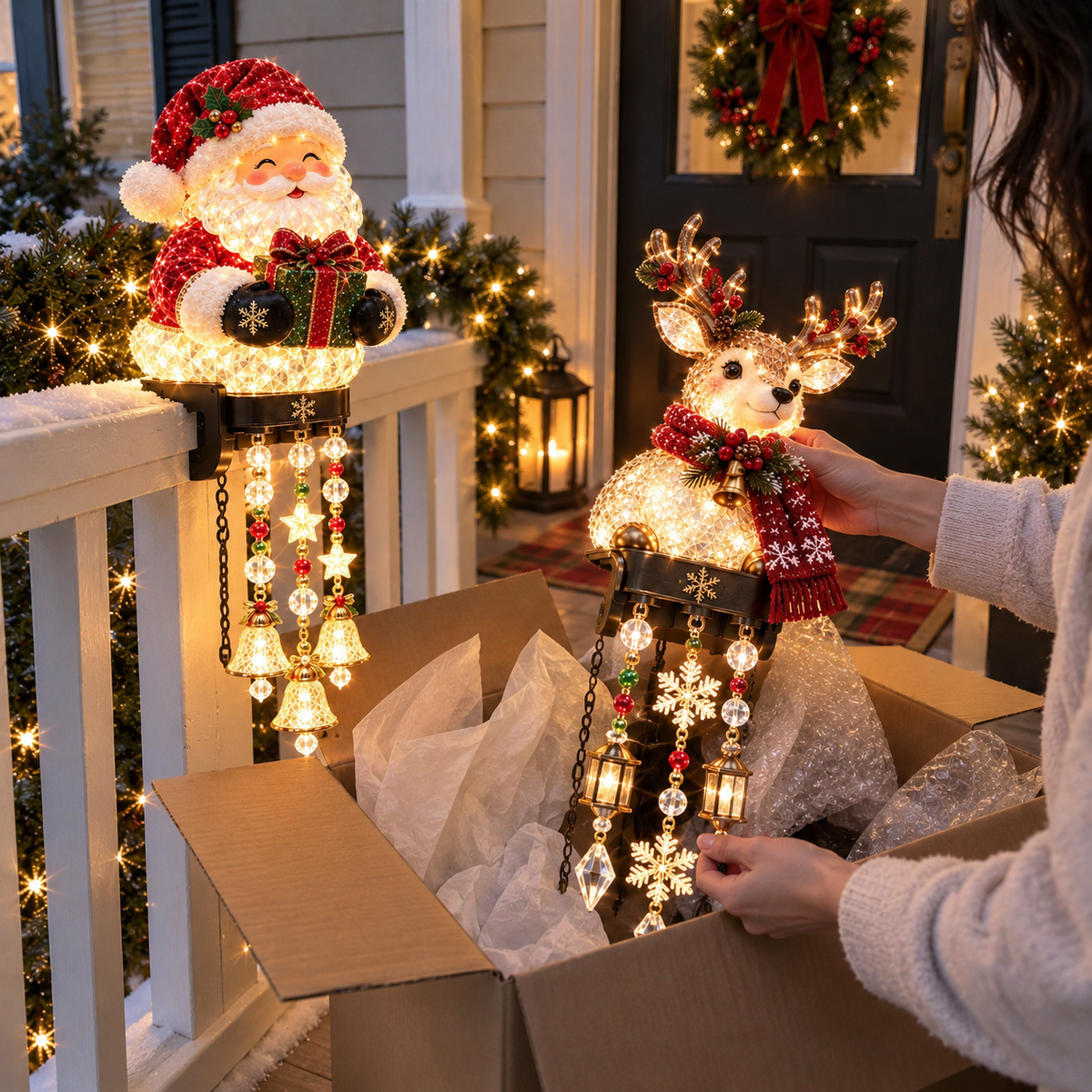 Unboxing the railing lights